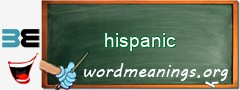 WordMeaning blackboard for hispanic